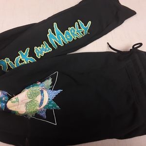 Rick and Morty Black Jogger lounge Pants XL New